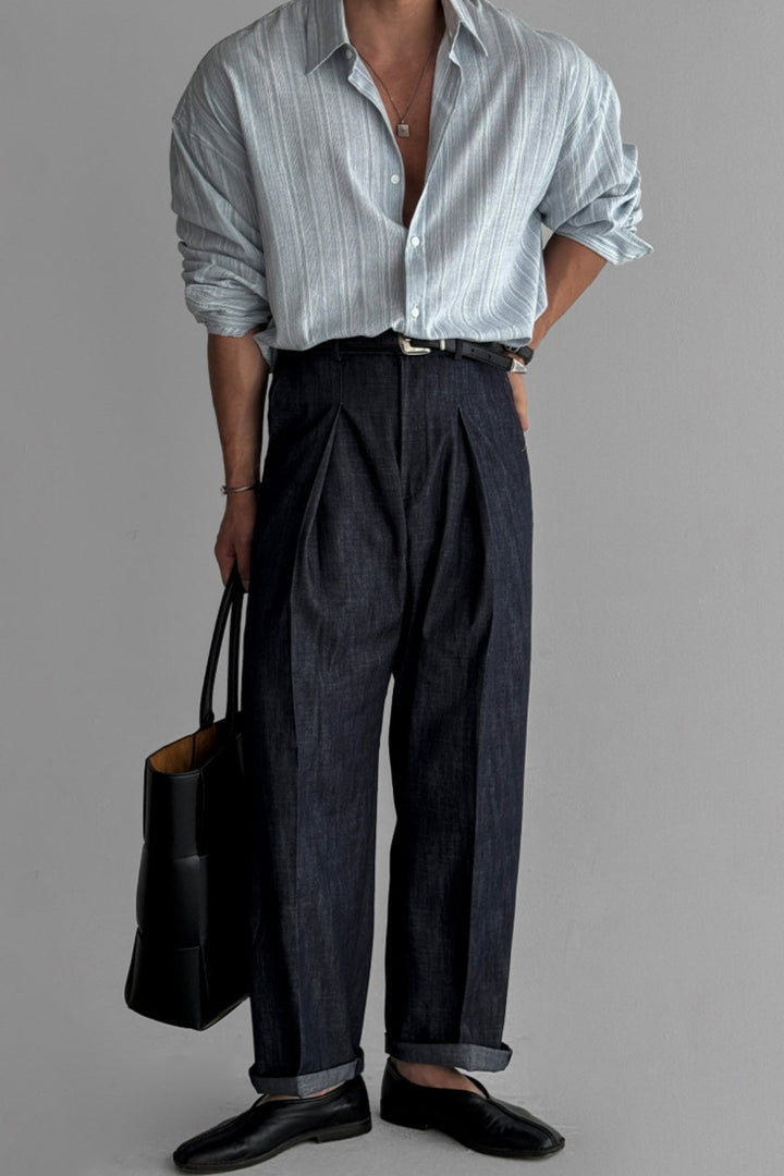 Cămașă de Protecție Solară cu Dungi Old Money, Fără Uscare