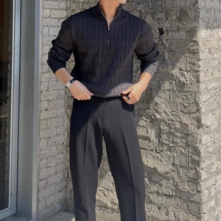 GWANGJU Pulover cu Fermuar Pe Jumătate