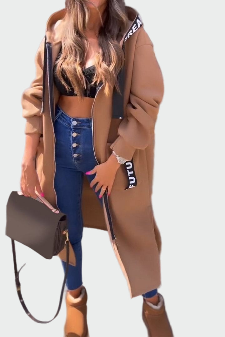 Palton Lung cu Glugă