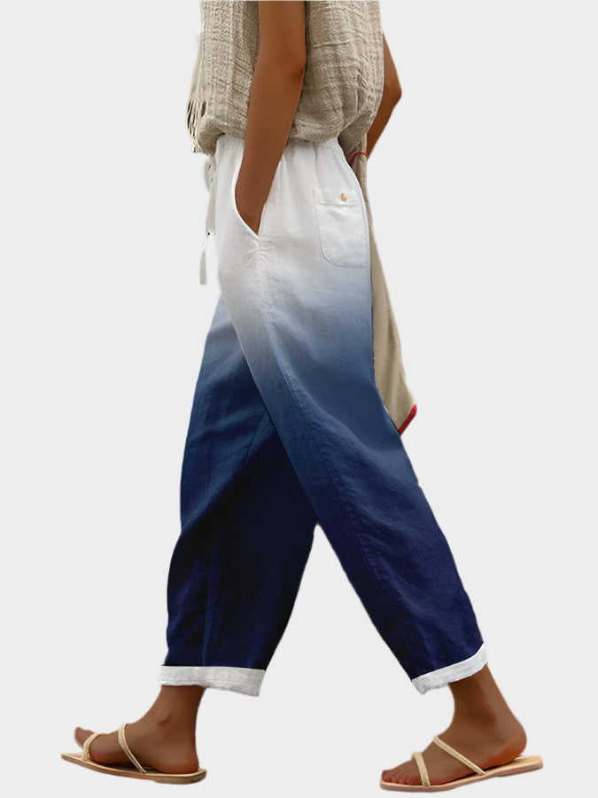 Pantaloni Relaxați cu Model