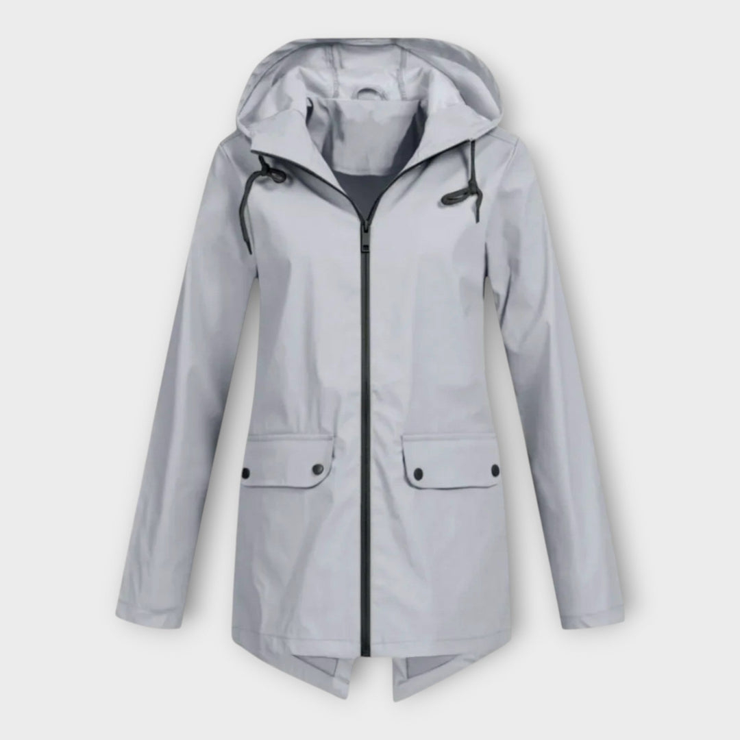 Jachetă Elegantă Impermeabilă cu Glugă