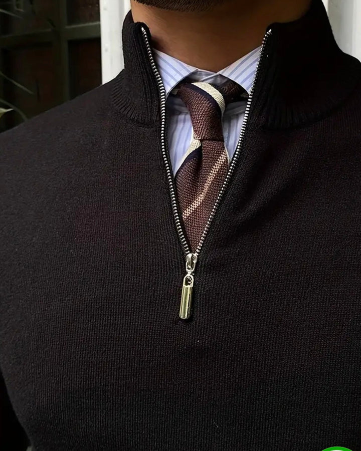 Pulover ROMA cu fermoar la jumătate