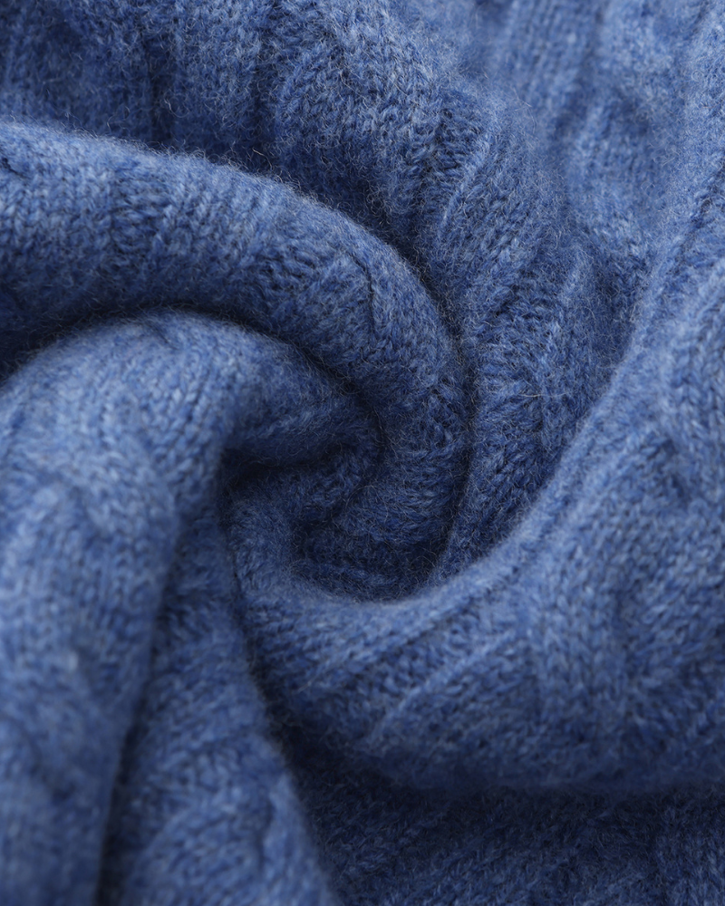 Pulover țesut cu jumătate de fermoar