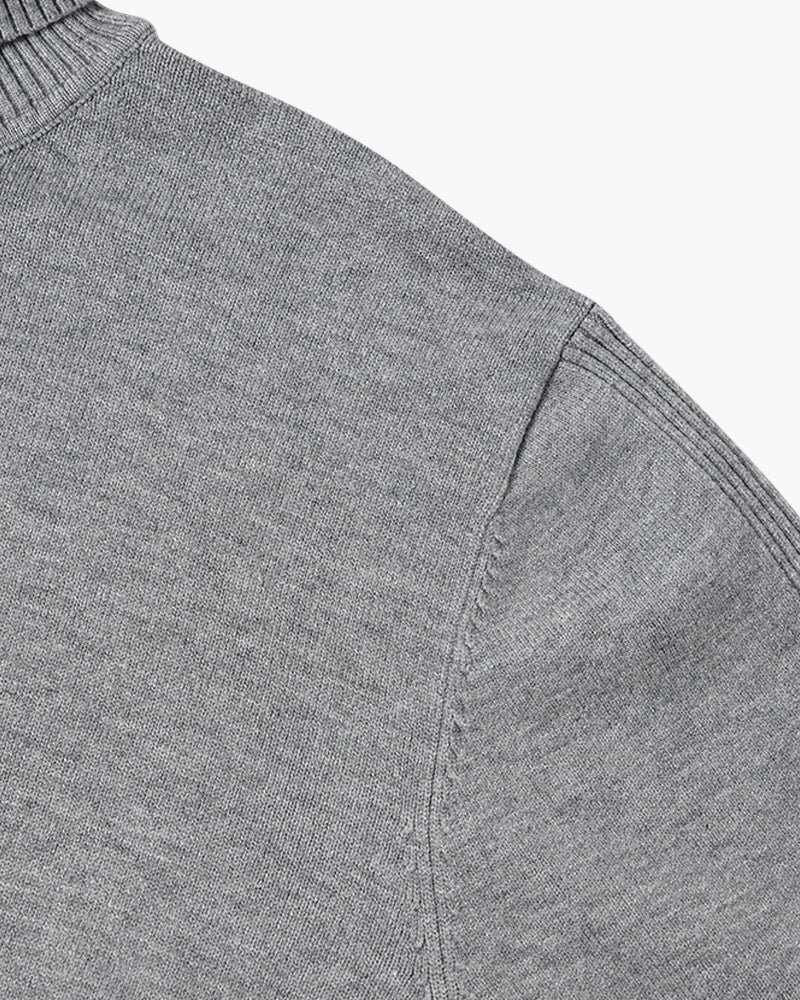 JANGSAN Pulover din Lână Merino cu Guler Înalt