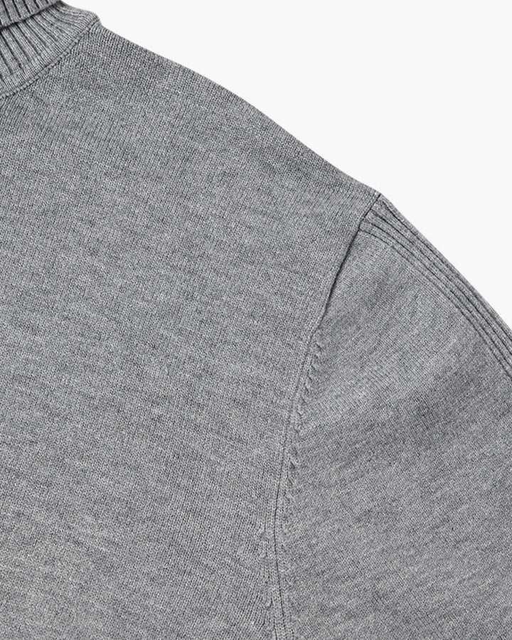 JANGSAN Pulover din Lână Merino cu Guler Înalt