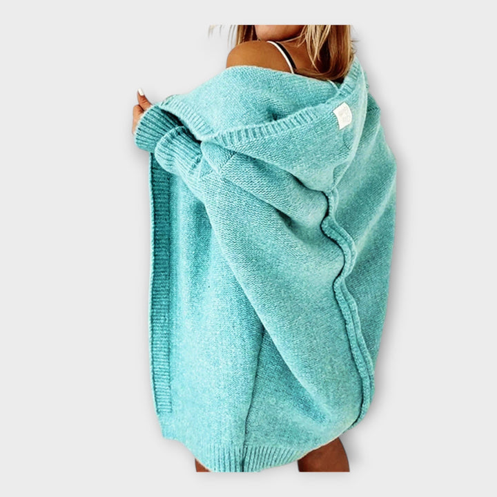 Jachetă Tricotată cu Glugă