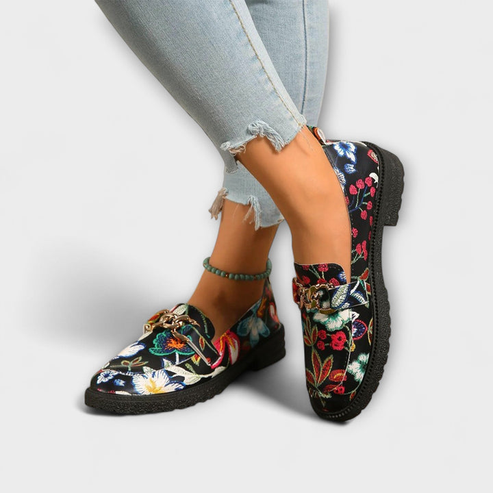 Orla – Loafers Colorate cu Design Floral