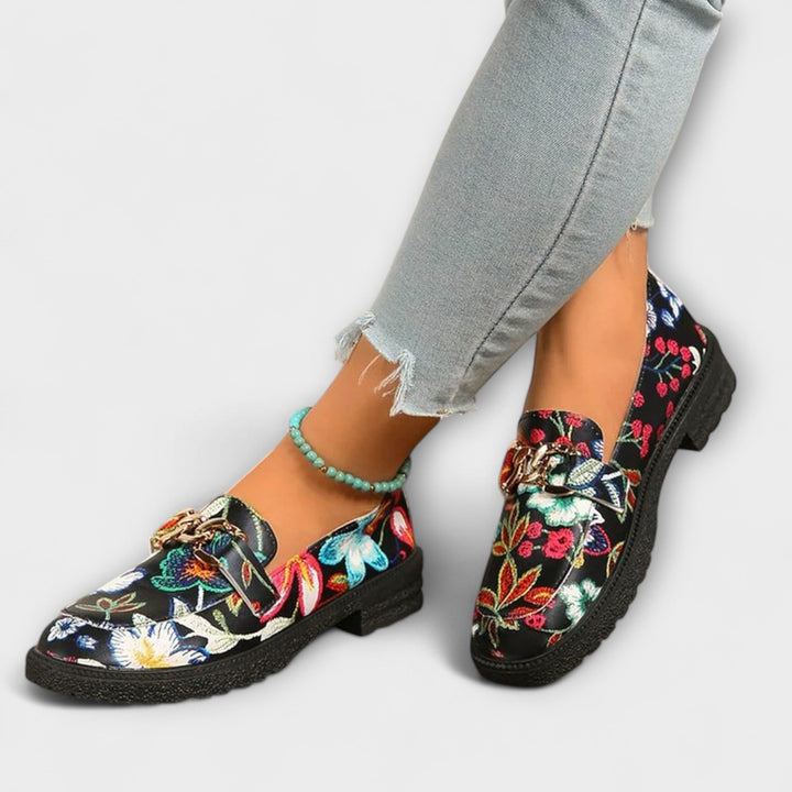 Orla – Loafers Colorate cu Design Floral