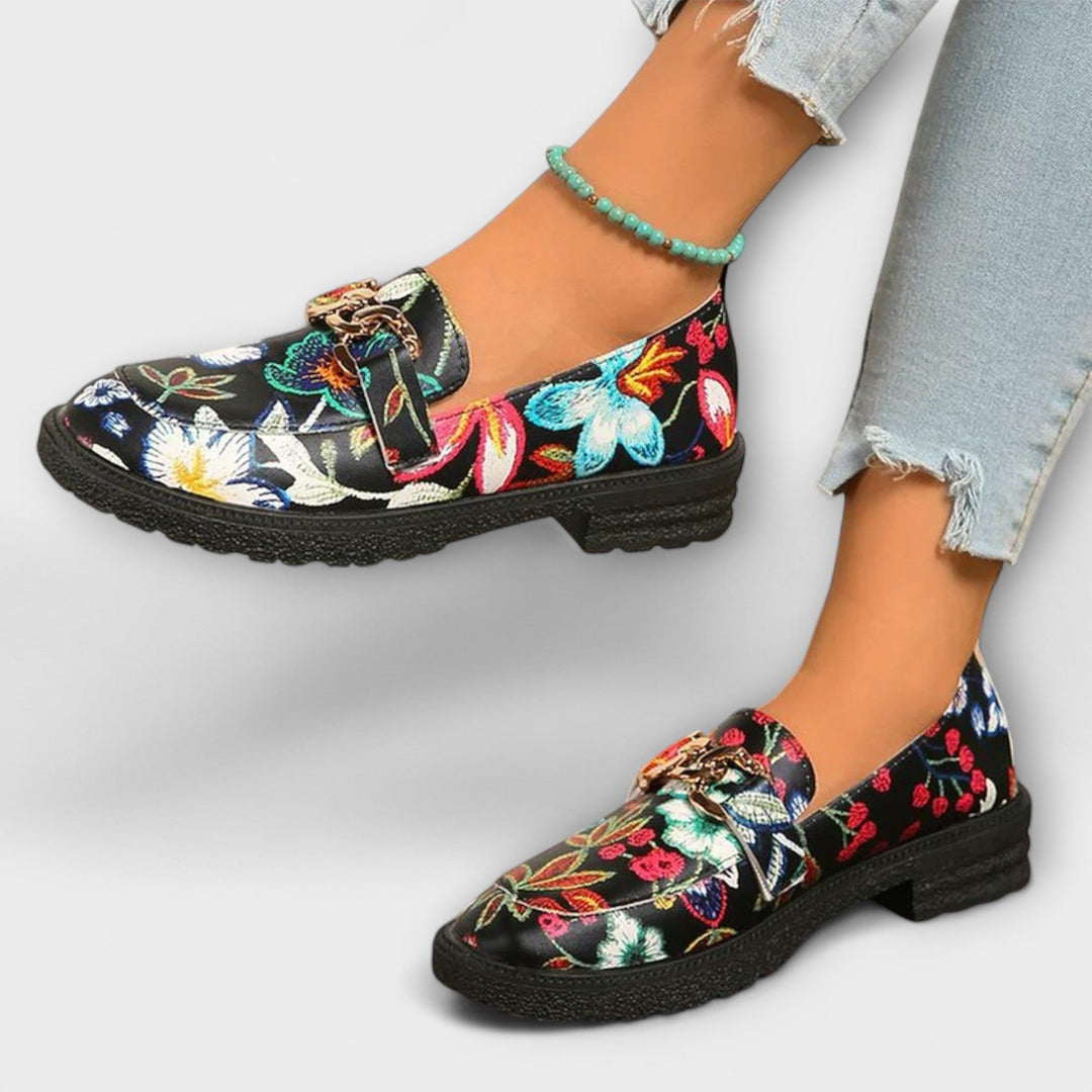 Orla – Loafers Colorate cu Design Floral