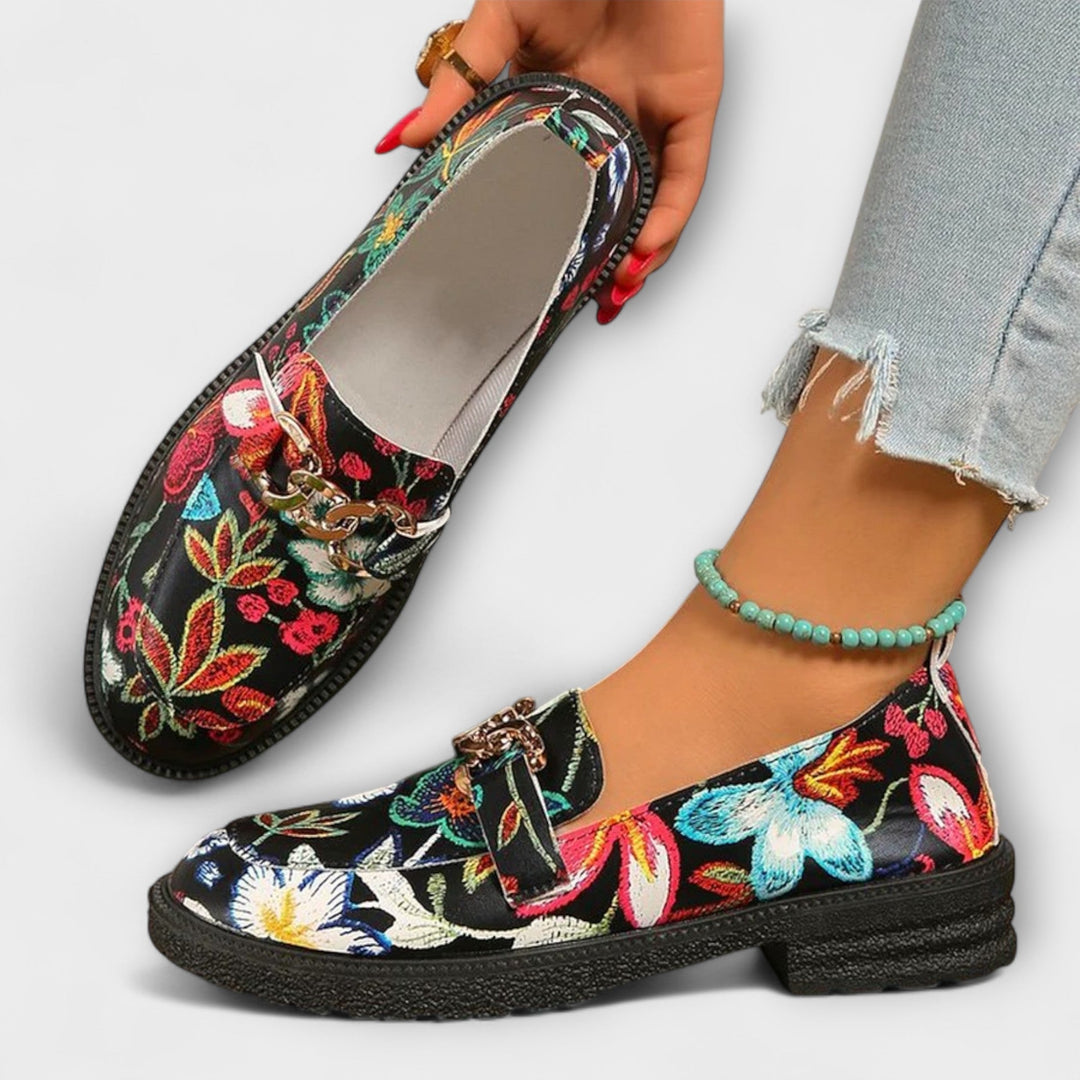 Orla – Loafers Colorate cu Design Floral