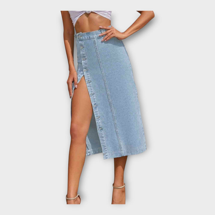 Fustă Maxi cu Butoane