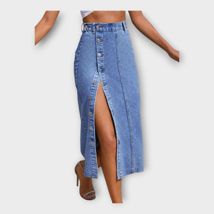 Fustă Maxi cu Butoane