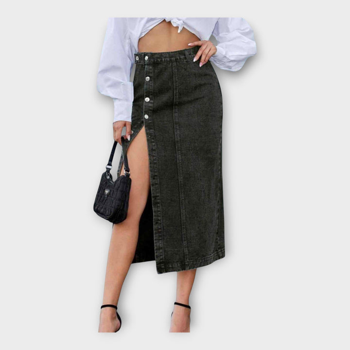 Fustă Maxi cu Butoane