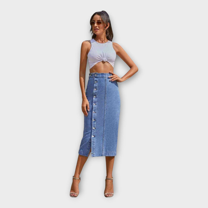 Fustă Maxi cu Butoane