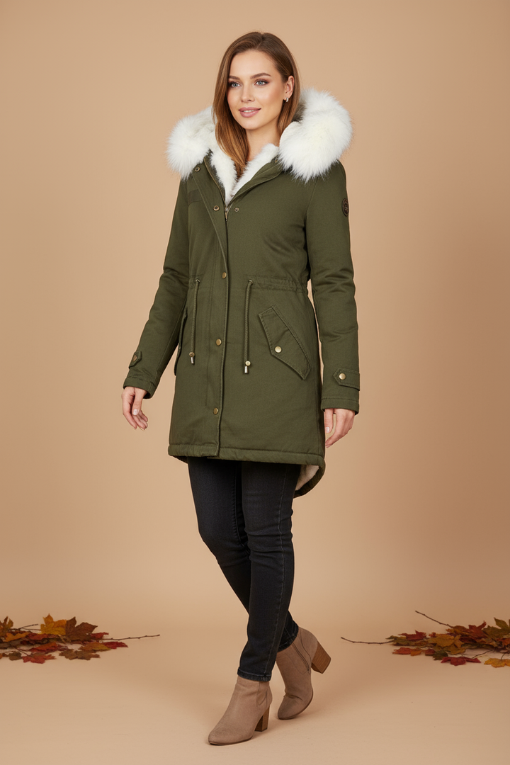 Ivara - Jachetă de Iarnă Impermeabilă și Căptușită cu Blană