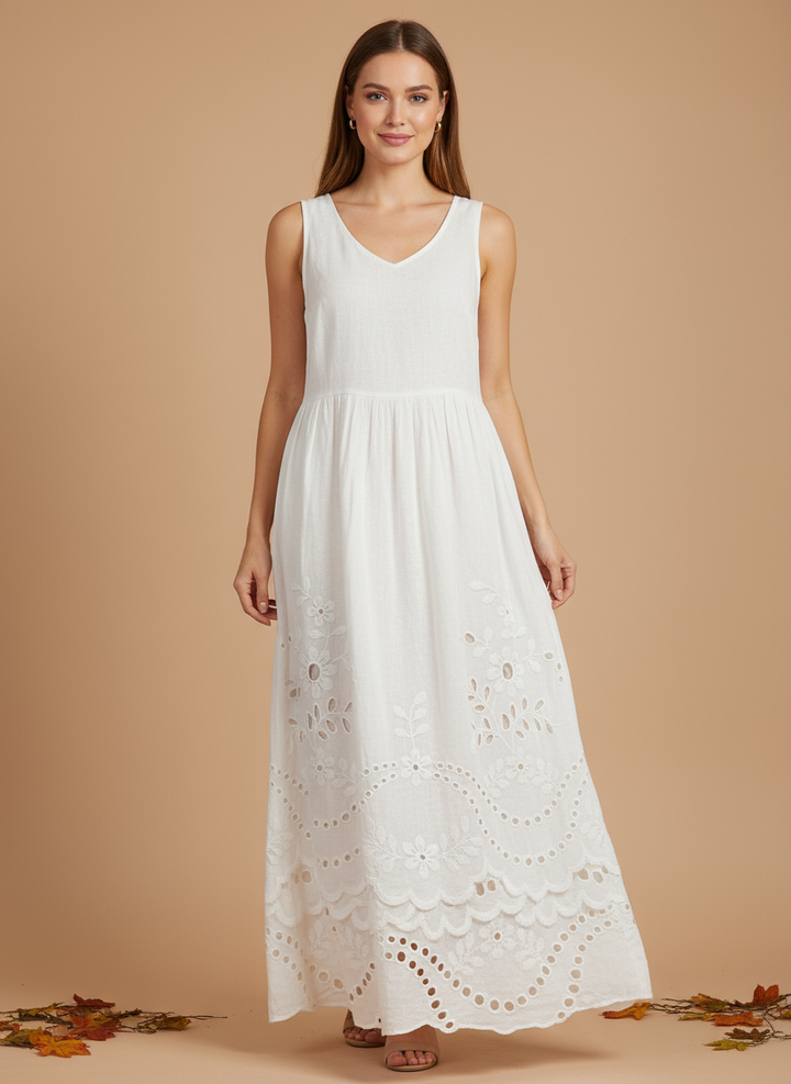 Rochie cu Dantelă Englezească