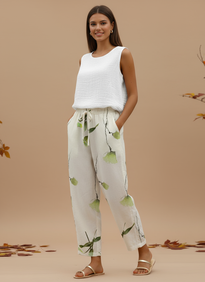 Pantaloni Relaxați cu Model