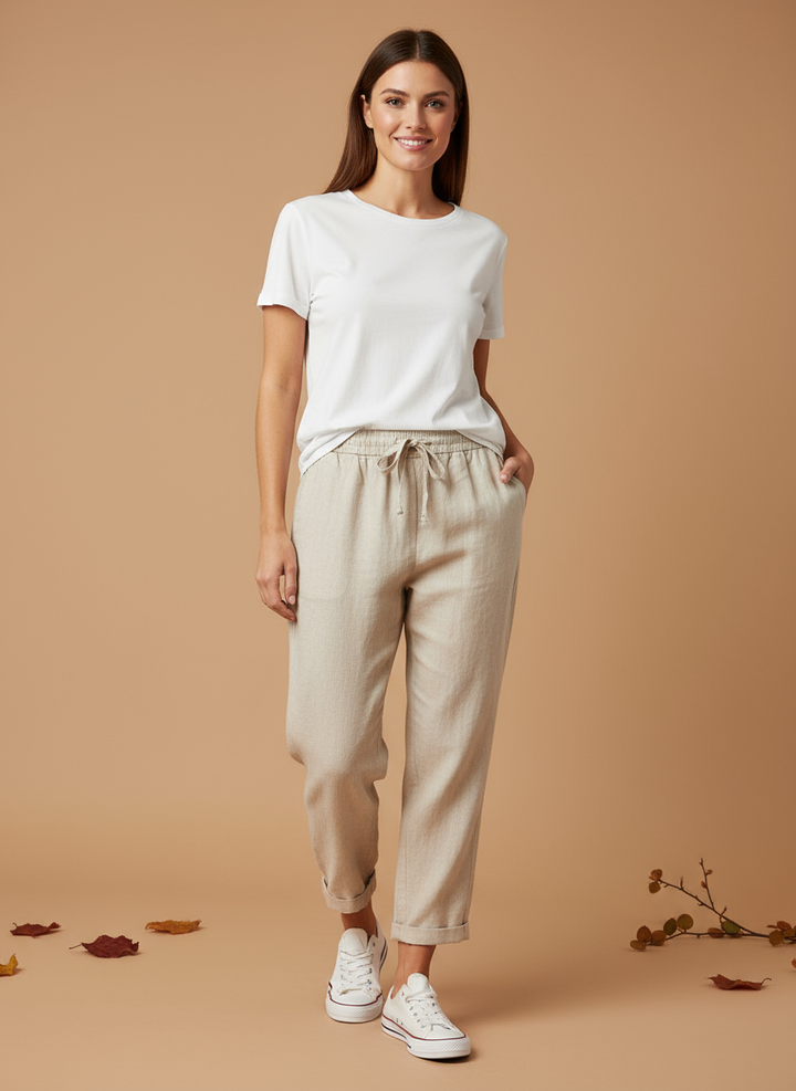 Pantaloni din in ușori