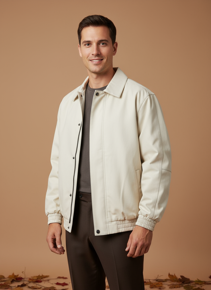 Jachetă din piele clasică