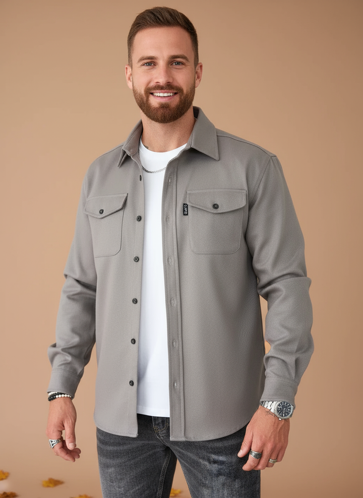 Cămașă Elegantă cu Mâneci Lungi Old Money