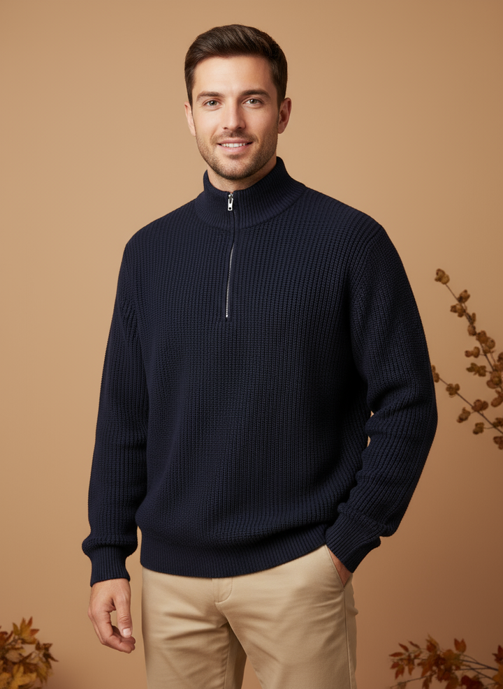 Pulover JEONJU cu fermoar pe jumătate