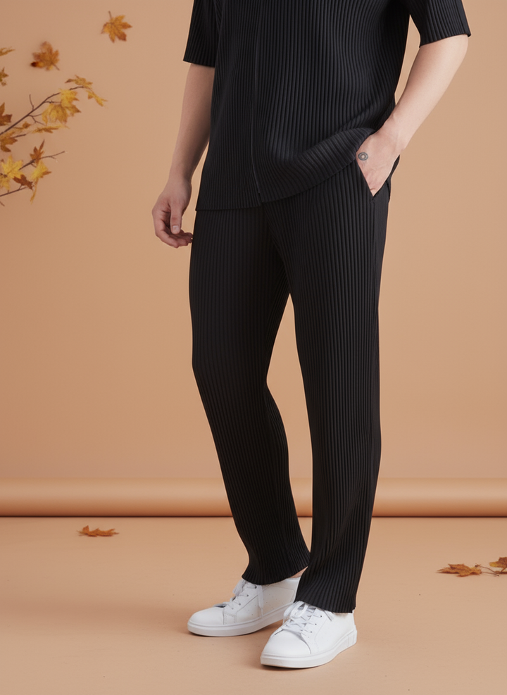 Pantalon din bumbac cu nervuri