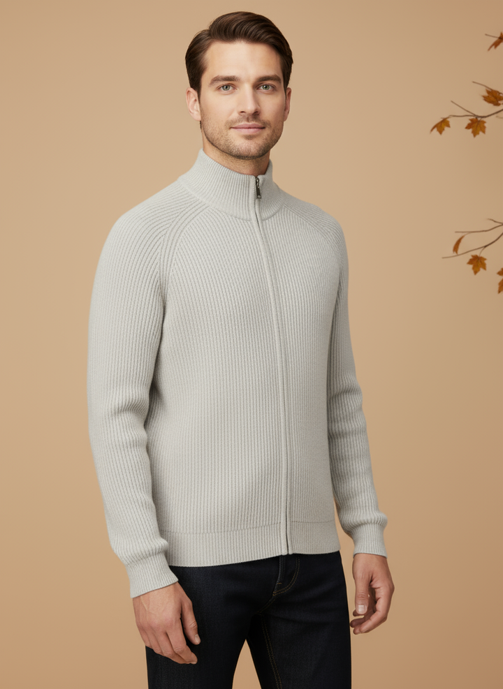 Gilet din lână Amalfi cu fermoar complet