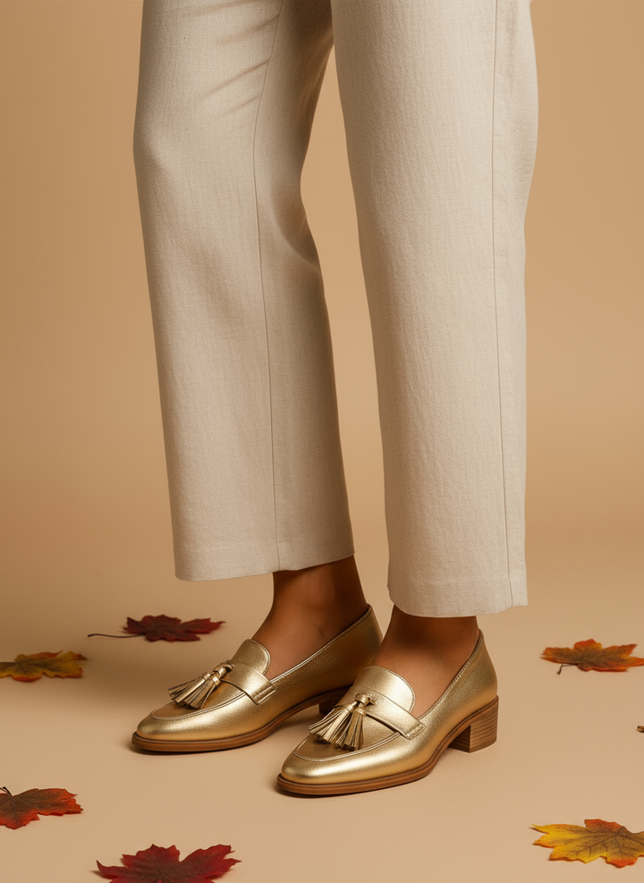 Mocasini Aurii pentru Femei