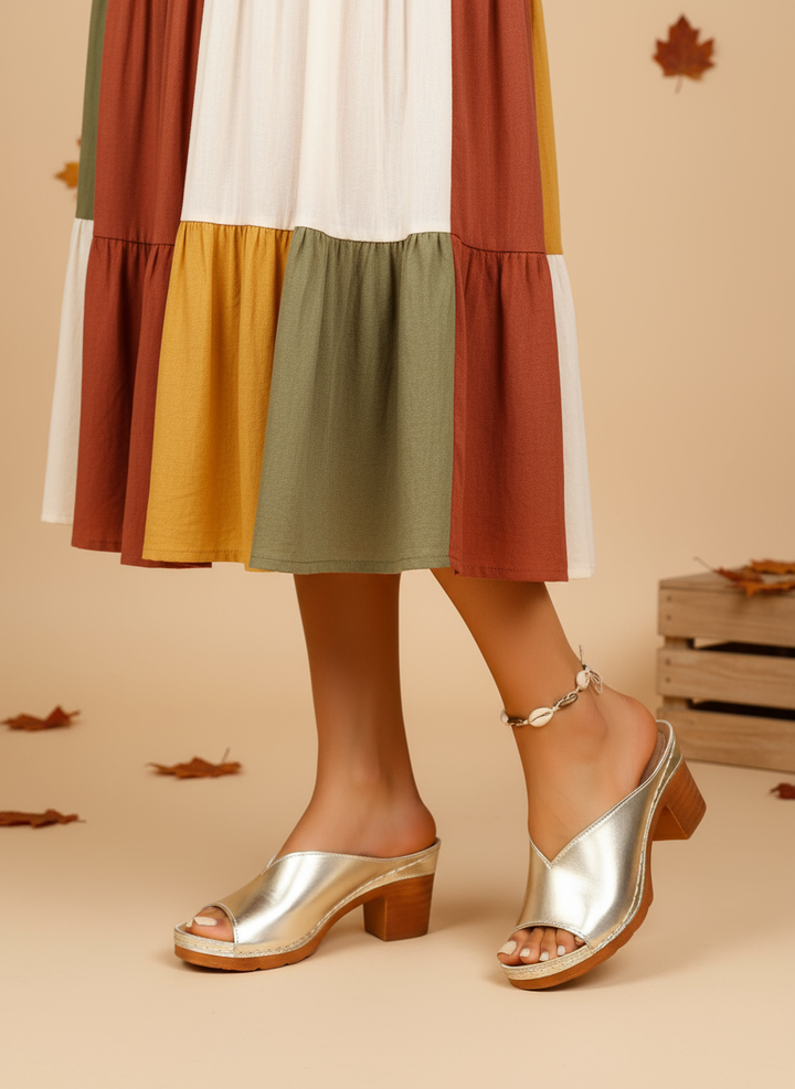 Sandale Ortopedice cu Toc Gros