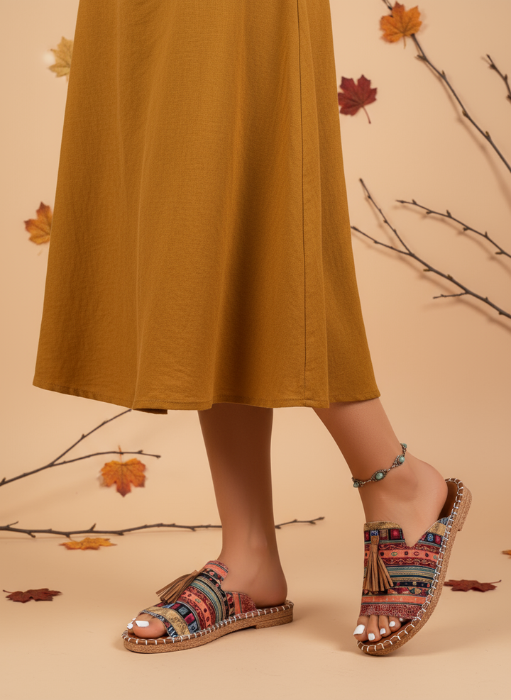 Sandale Handmade Impresionante cu Franjuri