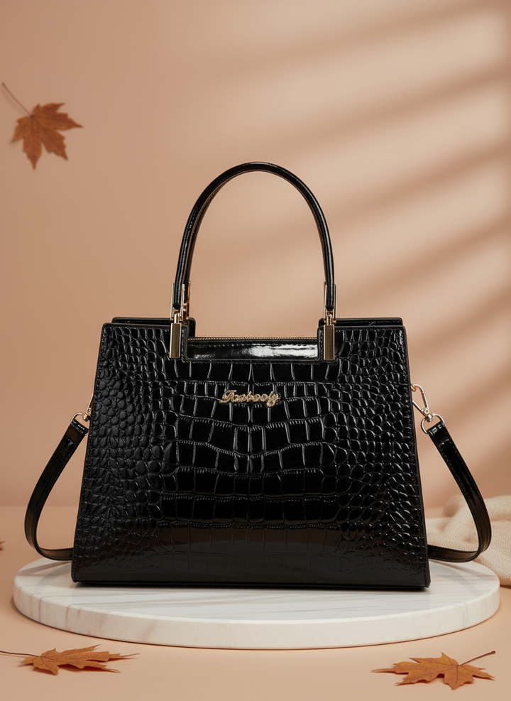 Geantă Croco Handmade Strălucitoare