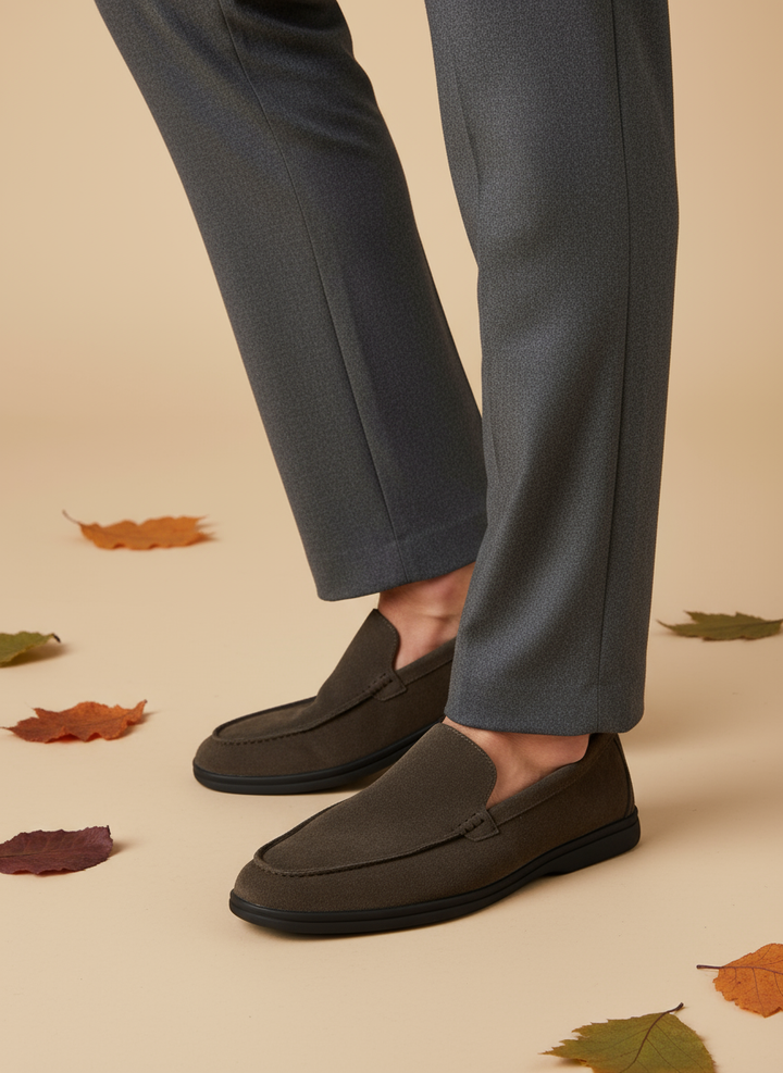 Loafers Premium din Suedă - Talpă Neagră