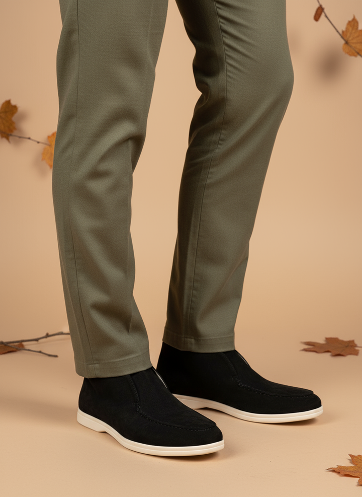 Loafers înalte din suede Old Money