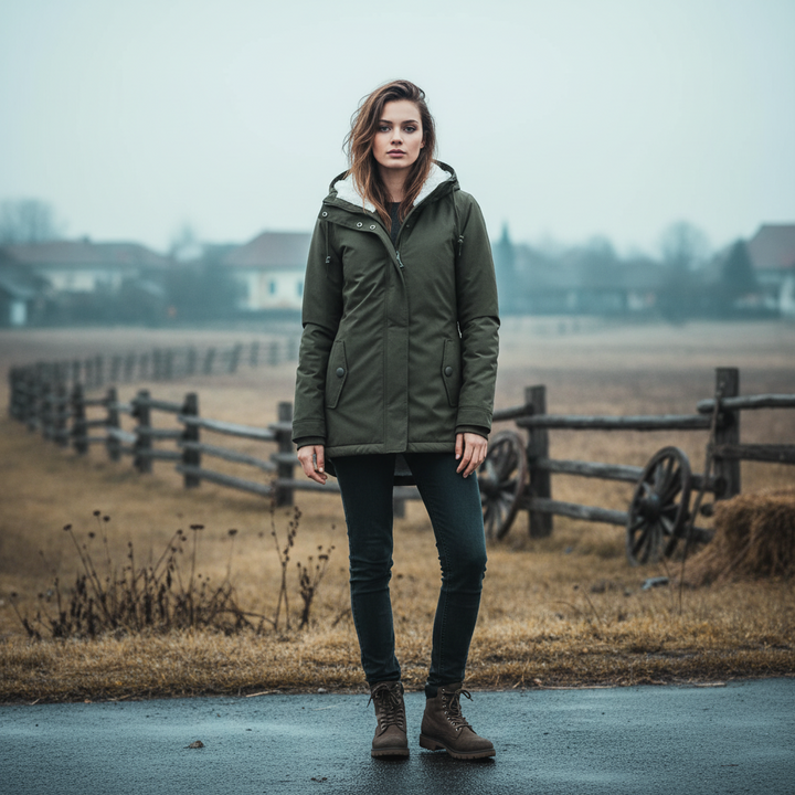 Amélie | Haină de iarnă impermeabilă cu glugă