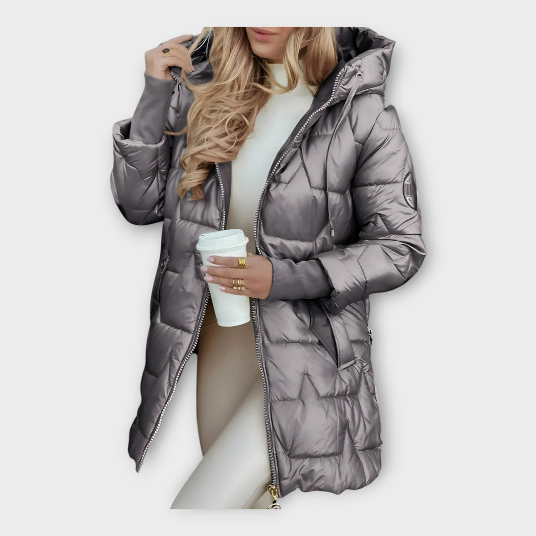 Jachetă Puf cu Glugă