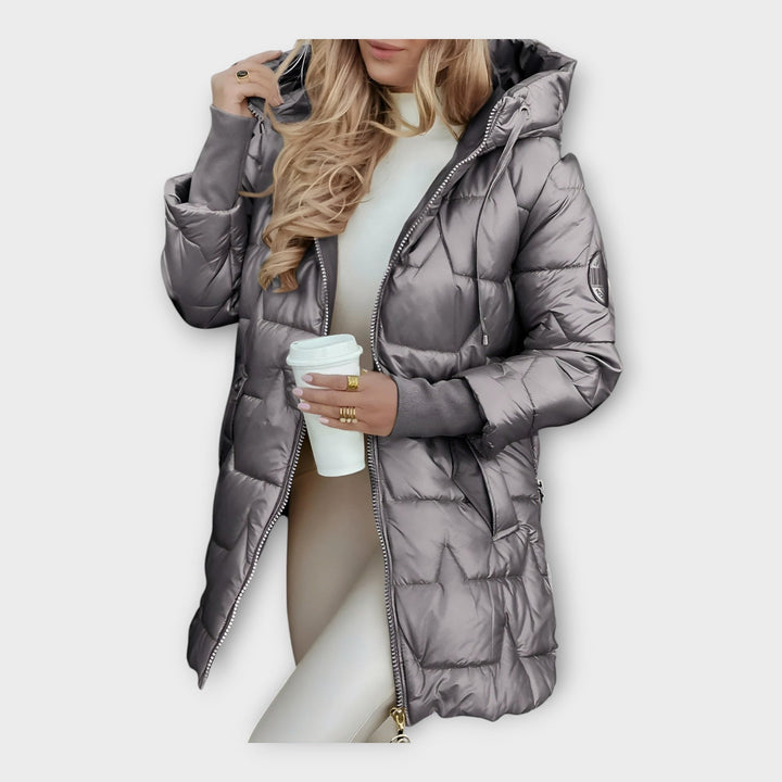 Jachetă Puf cu Glugă