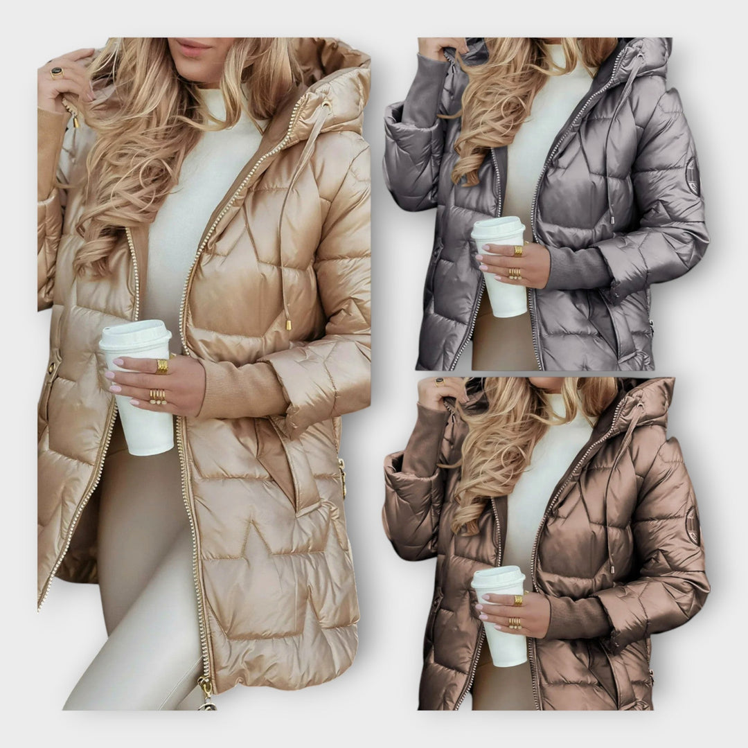 Jachetă Puf cu Glugă